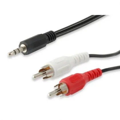 Equip audio mini jack 3.5mm macho a 2 rca macho 2.5m