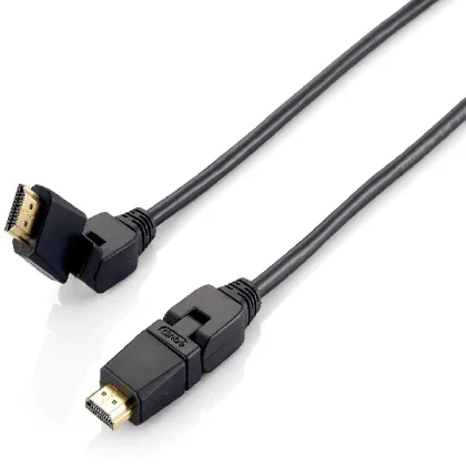 Equip ÷ HDMI 2.0 high speed con ethernet 3m conectores pivotantes 180? 119363 – HDMI