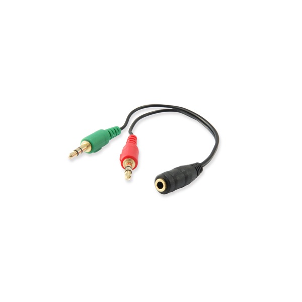 ÷ Cable audio mini jack 3.5mm hembra a 2 jack 3.5mm macho