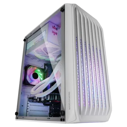 Mars Gamin ÷ Caja microatx gaming mars gaming mc-s2 white