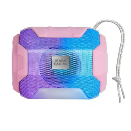 Mars Gamin ÷ portable mas gaming msbax 10w radio fm, puerto USB y MICROSD iluminacion RGB pink – Bluetooth