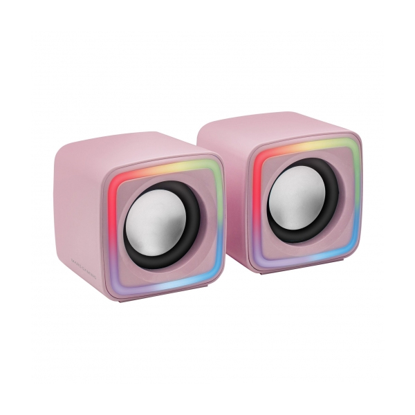 Mars Gamin ÷ Altavoces 2.0 mars gaming mscube pink