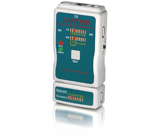 Equip ÷ Tester cables LAN & USB con unidad remota