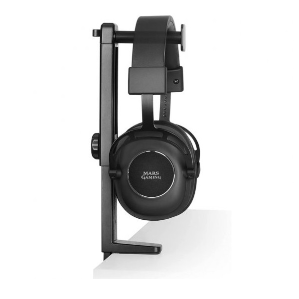 ÷ Soporte de auriculares mars gaming mhh2 black instalacion por debajo o encima de la mesa rotacion 36