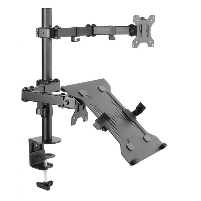 ÷ Soporte de mesa equip 650119 para 1 pantalla 13\"-32\" doble brazo 2 pantallas o 1 pantalla + 1 portat