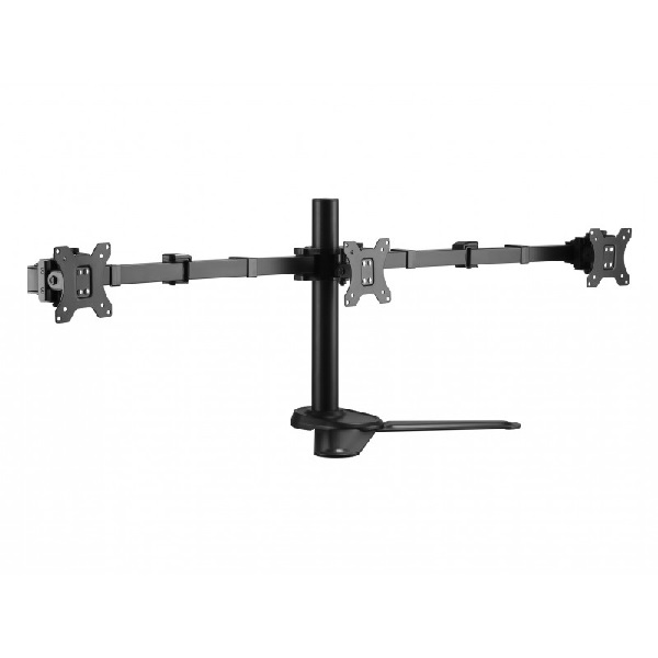÷ Soporte de mesa con base equip 650125 para 3 pantallas 13\"-27\" doble brazo vesa standard hasta 8kg