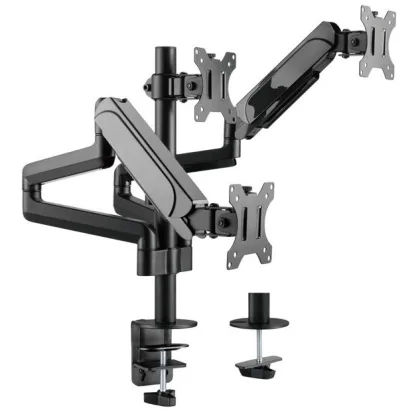 Equip ÷ Soporte de mesa 650134 para 3 pantallas 17\" - 27\" aluminio muelle de gas equip…