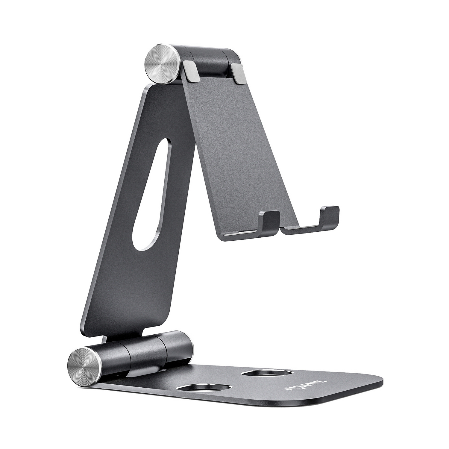 AISENS - SOPORTE DE SOBREMESA TAMAÑO XL AJUSTABLE (2 PIVOTES) PARA MOVIL / TABLET, GRIS