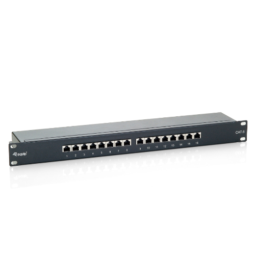 Equip ÷ Patch panel 16 puertos categoria 6 apantallado color negro