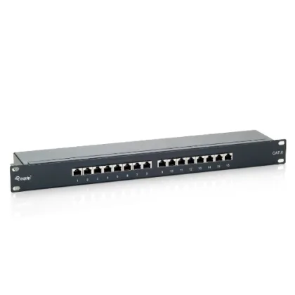 Equip ÷ Patch panel 16 puertos categoria 6 apantallado color negro
