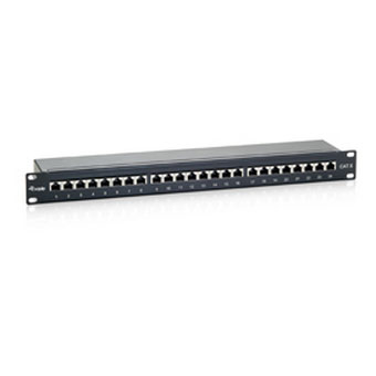 Equip ÷ Patch panel 24 puertos categoria 6 apantallado premium color negro