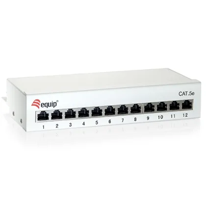 Equip ÷ Patch panel de sobremesa cat 6 apantallado 12 puertos color blanco