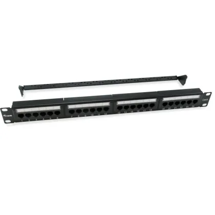 Equip ÷ Patch panel 24 puertos utp categoria 6 1u color negro