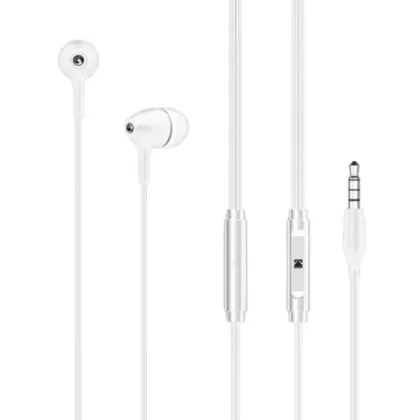 Kodak ÷ Auricular intrauditivos 165+ con microfono silicona blancos