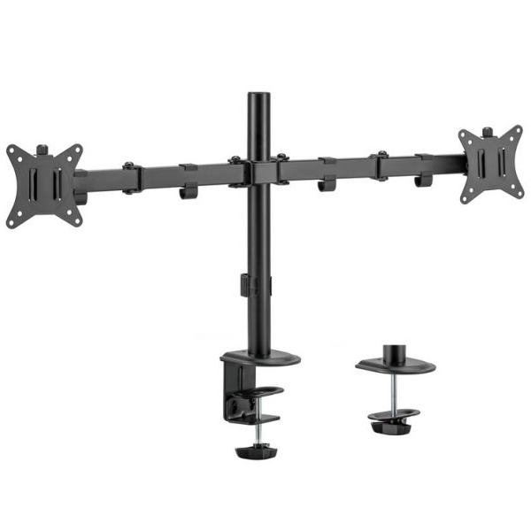 ÷ Soporte de mesa equip 650157 para 2 pantallas 17\"-32\" de brazo inclinable y giratorio 360? max. vesa