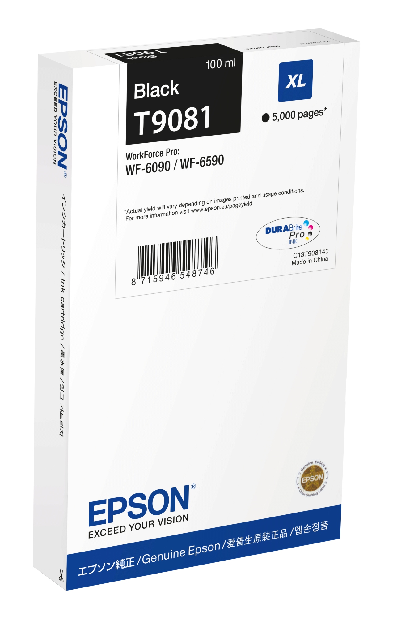 ÷ Tinta original epson t9081 xl negro c13t908140 100ml