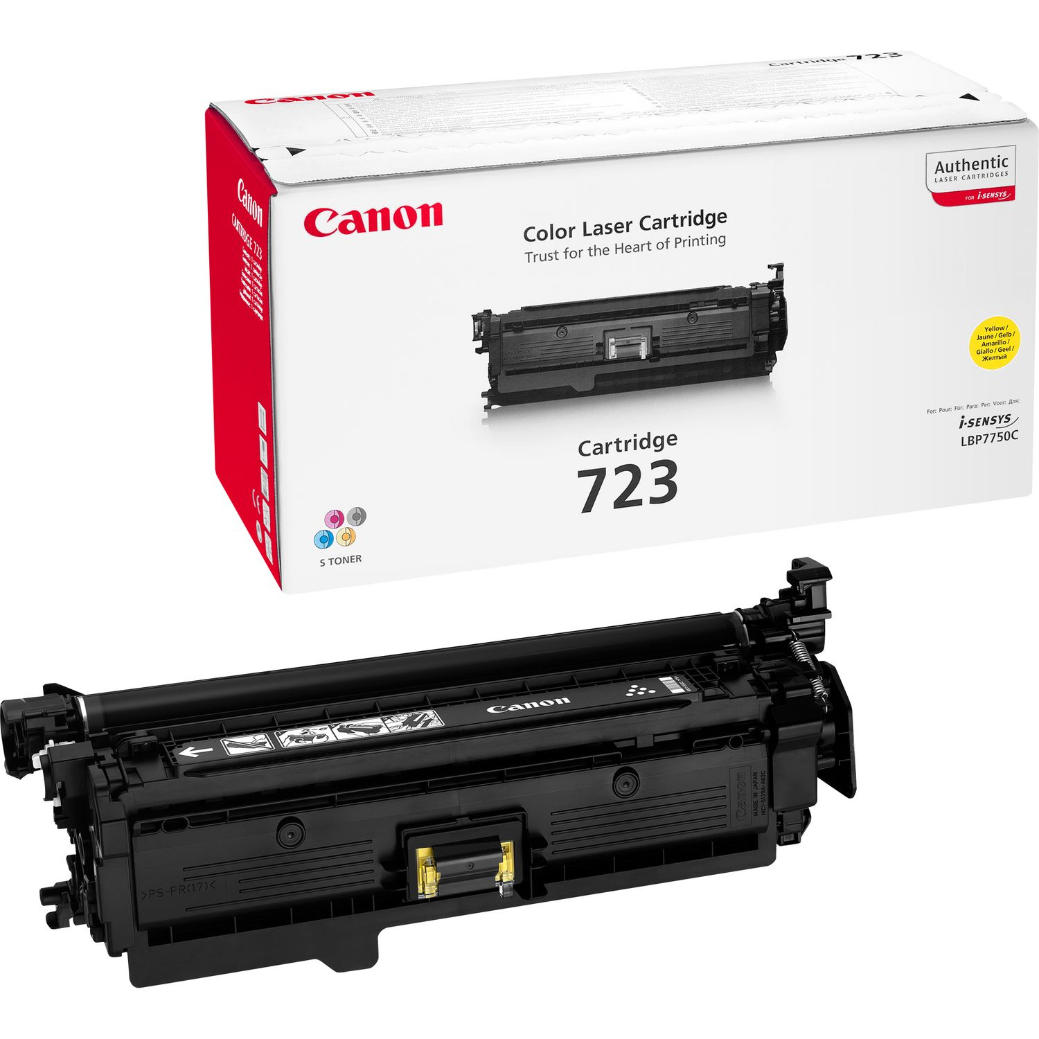 ÷ Tóner original canon 723y amarillo 8.500 páginas