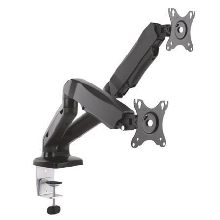 Soporte de Mesa con Contrapeso para 2 Monitores Aisens DT27TSR-045/ Giratorio/ Inclinable/ hasta 9kg