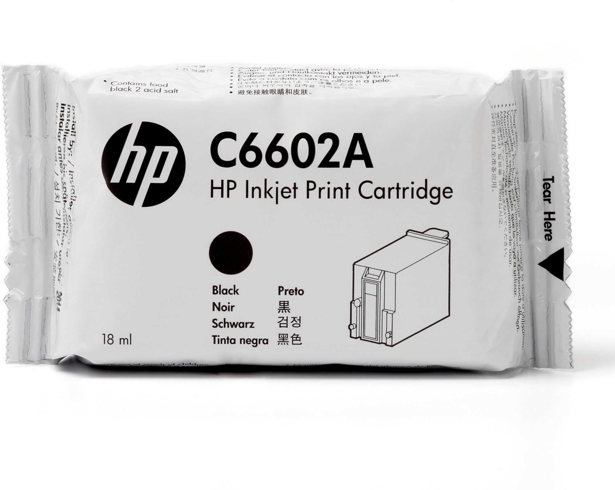 ÷ Tinta original hp c6602a negro 18ml